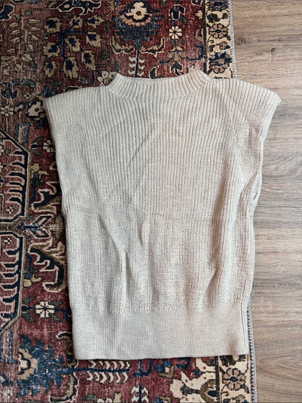 Aritzia Babaton Sleeveless Cowl Mock Neck Sweater Vest - Cream